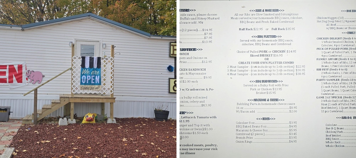 Backwoods Eatery & Tavern Menu